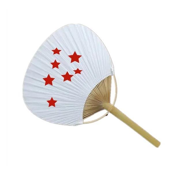 Pai pai de papel blanco personalizado 24 cm, mango de bambú
